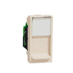 Розетка Schneider Unica New комп'ютерна 1-мод RJ45 кат.6e FTP бежева