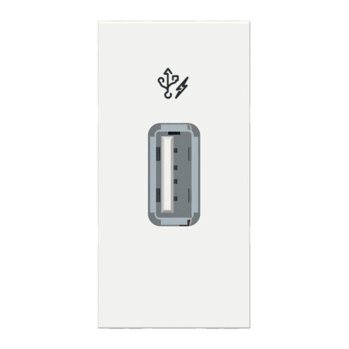 Розетка Schneider Unica New 1-мод 1xUSB 2.0 білий