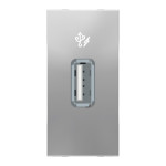 Розетка Schneider Unica New 1-мод 1xUSB 2.0 алюминий