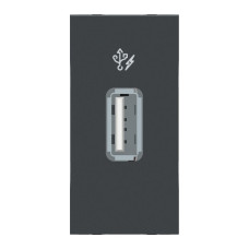 Розетка Schneider Unica New 1-мод 1xUSB 2.0 антрацит