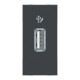 Розетка Schneider Unica New 1-мод 1xUSB 2.0 антрацит