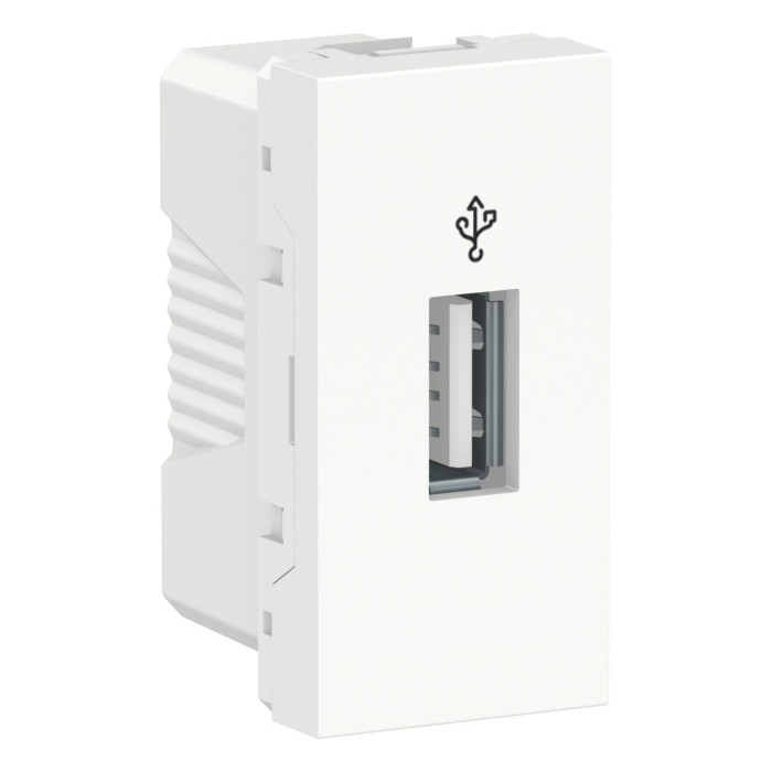 Конектор Schneider Unica New 1-мод 1xUSB 3.0 білий