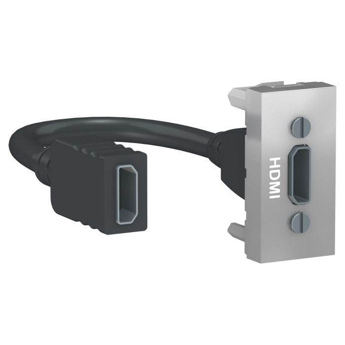 Розетка Schneider Unica New HDMI алюміній