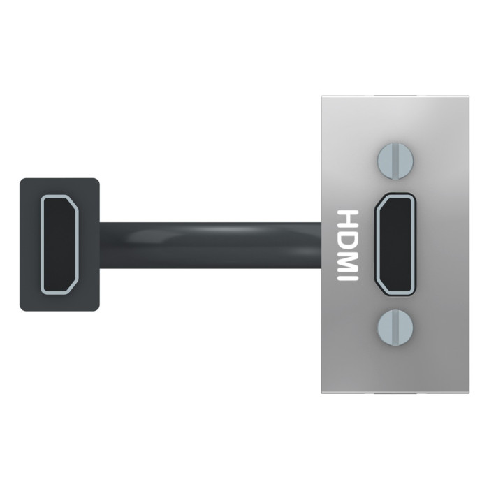 Розетка Schneider Unica New HDMI алюміній