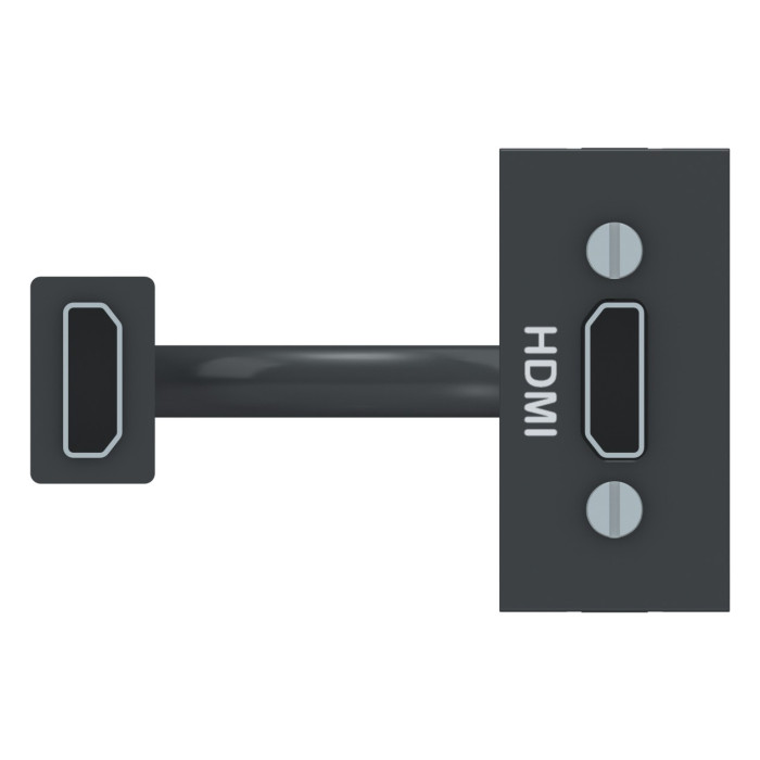 Розетка Schneider Unica New HDMI антрацит