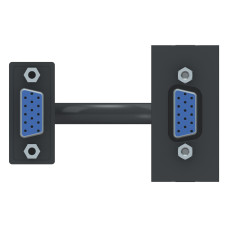 Розетка Schneider Unica New HD15 female (VGA) 1 модуль антрацит