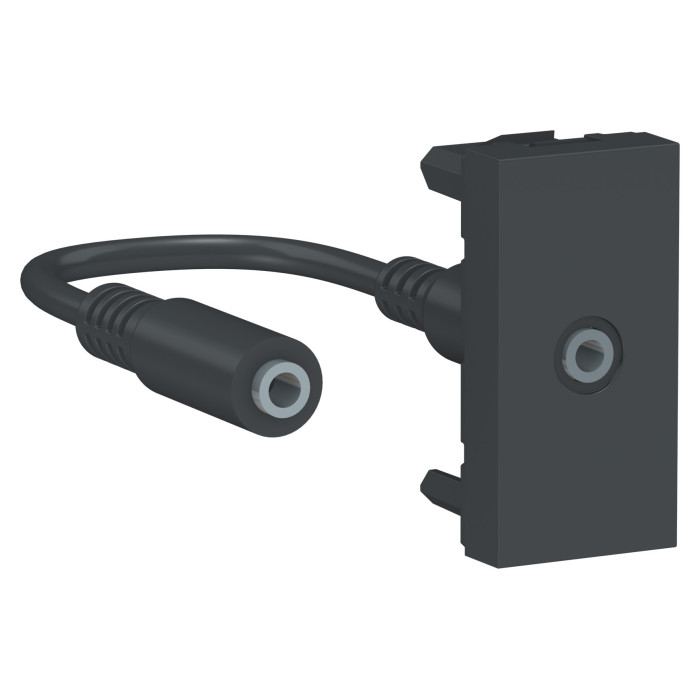 Розетка Schneider Unica New mini-jack антрацит
