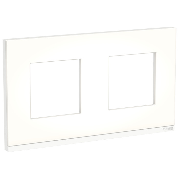 Рамка Schneider Electric Unica New Pure 2-поста матове скло