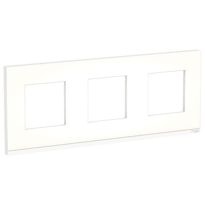Рамка Schneider Electric Unica New Pure 3-поста матове скло
