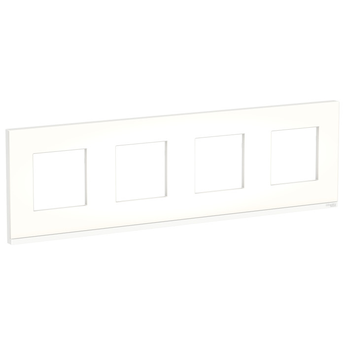 Рамка Schneider Electric Unica New Pure 4-поста матове скло