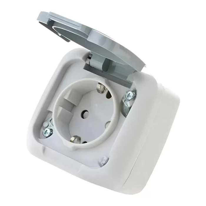 Розетка накладная с крышкой Viko Palmiye IP54