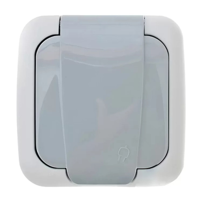 Розетка накладная с крышкой Viko Palmiye IP54