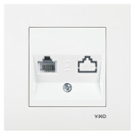 Розетка Viko Karre компьютерная RJ45 Cat5e белый