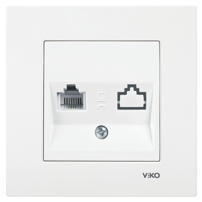 Розетка Viko Karre компьютерная RJ45 Cat5e белый