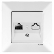 Розетка телефонная Viko Meridian RJ11 Cat.3 белый
